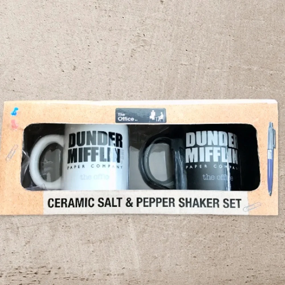 The Office Thunder Mufflin Paper Company Salt and Pepper Shakers